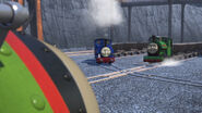 Sir Handel with Peter Sam and Percy in the twenty-fourth series