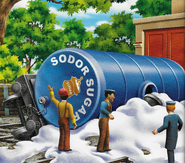 A tanker in Dustin Comes in First