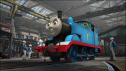 Thomas after being painted in the Steamworks