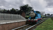 Thomas approaching the school