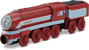 Wooden Railway prototype (note: the backwards tender)