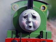 Percy stuck in a sandbank