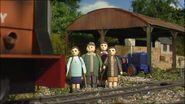 Sir Topham Hatt, Lady Hatt and their grandchildren at the farm