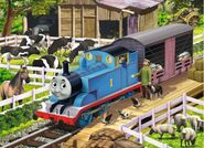 A livestock wagon in a Ravensburger puzzle