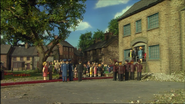 Prince Philip's head on another body in the eleventh series (centre)