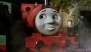 Skarloey's happy face as it first appeared in the Gullane Entertainment era.. (2002-2003)