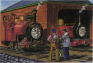 Skarloey covered in mud