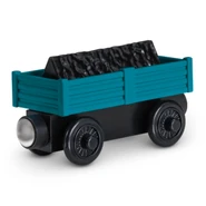 Blue Close-Sided Cargo Car