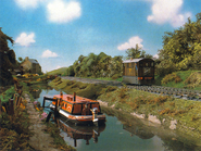 Toby at the canal