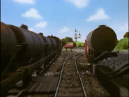 A trap points with buffers in Crosby Yard