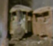 Two scrapped lorries