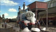 Thomas at the washdown in the station yard