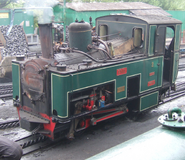 Ernest's basis, Enid, painted green with white lining
