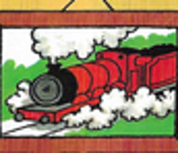 Red and black tank engine