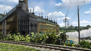 The coaling tower at the Sodor Steamworks in the thirteenth series