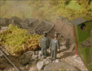 Some derailed trucks in the fourth series