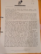 Page 3 of the episodes early draft