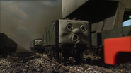 Bulstrode's surprised face on a truck in the tenth series