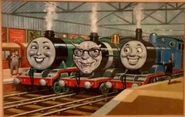 1991PaintingofHenry,Awdry,&ThomasbyPaulSlaterforNewspaperArticle.png (579 KB) Awdry as a Steam-Locomotive alongside Henry & Thomas in a 1991 Painting by Paul Slater, which was seen (In black-and-white) for a Saturday Times Magazine Newspaper Article.