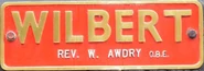 Wilbert'sNameplate.png (762 KB) Awdry's name as featured on Wilbert's nameplate in real-life