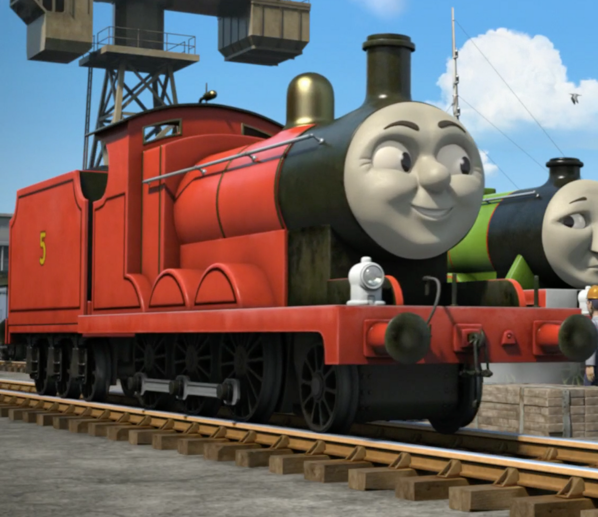 Thomas & Friends James The Red Engine Sir Topham Hatt Sodor PNG