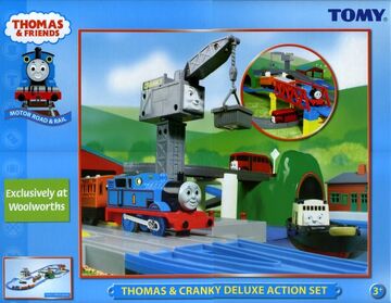 Thomas and Cranky Deluxe Action Set Thomas Motorized Wiki Fandom