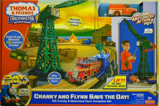 THOMAS & FRIENDS TRACKMASTER CRANKY & FLYNN SAVE THE DAY Set R/C 