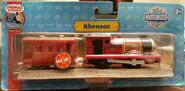 TrackMaster (HiT Toy Company) Rheneas with Red Brakevan and two half straight track pieces box