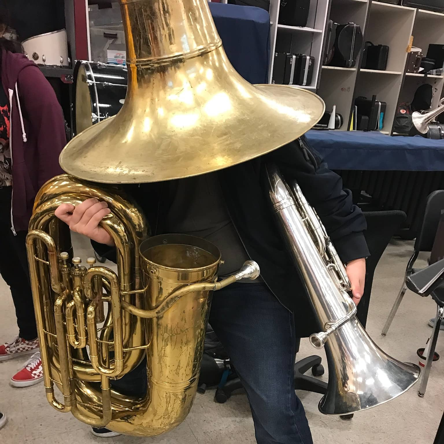 Giant tuba clearance