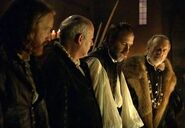 The four major leaders of the Pilgrimage, left to right: Sir Ralph Ellerker, Robert Aske, John Constable, and Lord Thomas Darcy