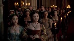 Mary and her sister Elizabeth at their father's wedding to Catherine Parr