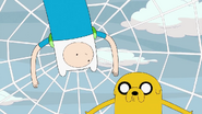 S4e3 finn and jake in a web