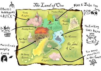Terra De Ooo Wiki Hora De Aventura Fandom Mapa do mundo e seus maiores países. terra de ooo wiki hora de aventura