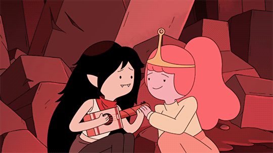 Em Hora de Aventura, Marceline e Princesa Jujuba se beijam e