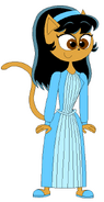 Kristina Kittensworth in her same blue night gown from Kristina's in Orko's World of Trollans