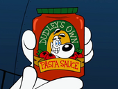 Dudley's own pasta sauce.