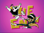 The end logo with the dudley and kitty