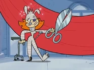 An injured Miss Petropolis opening up T.U.F.F. HQ.