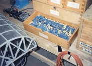 Little Owl's chassis in a behind the scenes photo of the third series of Thomas & Friends.