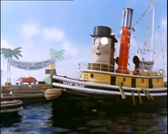 Top Hat with the Clearwater Features barge while he helps to save Grampus