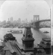 A shot of the New York harbour which resembles Bigg City