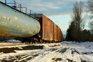 A tanker and some Boxcars