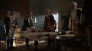 George Washington discusses his plan with Jean-Baptiste Donatien de Vimeur, comte de Rochambeau 2