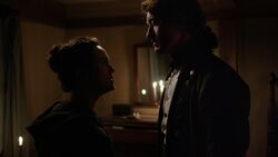 Anna Strong tells John Graves Simcoe how she feels about him