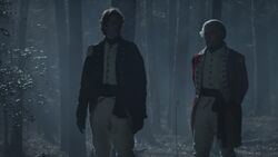 John Graves Simcoe meeting with Edmund Hewlett