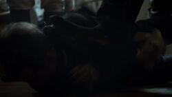 Abraham Woodhull being attacked by British troops