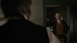 Edmund Hewlett catches Richard Woodhull in his office