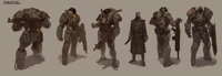Early exploration pieces for all of these units, with a few being unnamed.