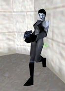 Adon as the "Huntress" in Turok: Rage Wars, front view.