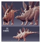 Untextured model for the Stegosaurus.
